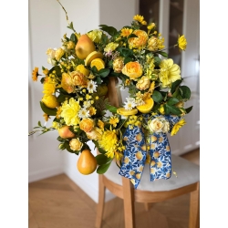 Wianek na drzwi "Gruszkowe Limoncello" 45 cm
